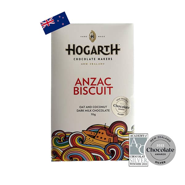 [CLEARANCE] Hogarth ANZAC Biscuit Oat & Coconut Dark Milk Chocolate, 70g